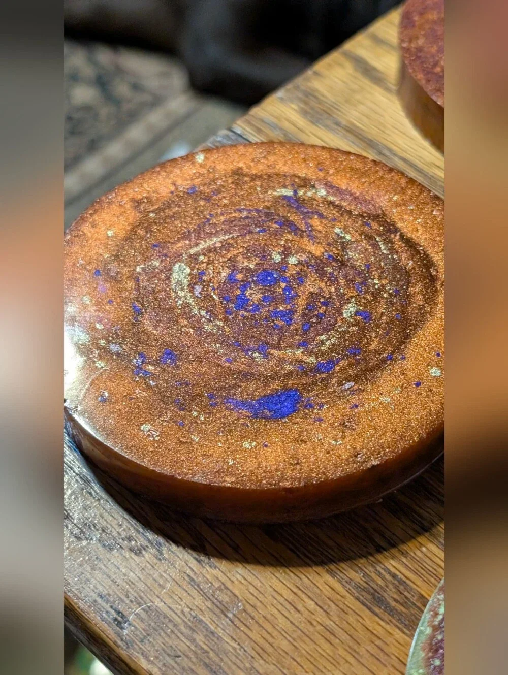 Abstract Planets Made From Epoxy Resin 4 Piece Coaster Set